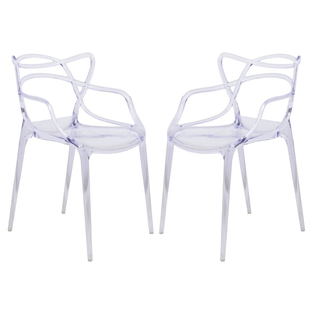 Milan Modern Wire Design Chair, Set of 2