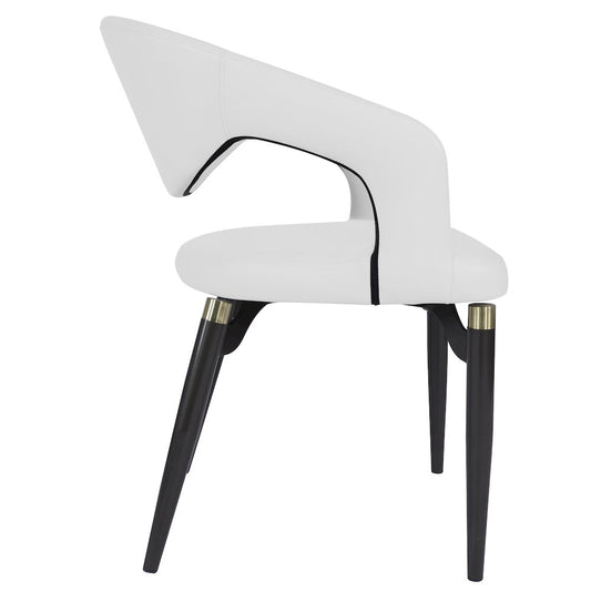 Entice Collection Modern Dining Chair in White