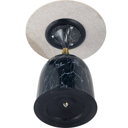 Oslo Collection Modern End Table In Stone Black