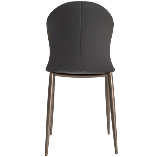 Mosaic Collection Modern Dining Chair in Charcoal Fabric - Set of 4
