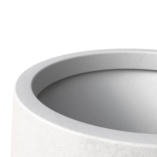 Orchid Seires Poly Stone Planter in White 17.7 Dia 17.7 High