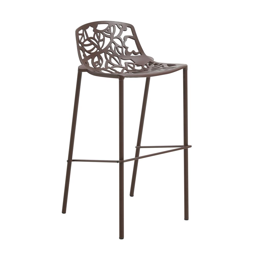 Aluminum Bar Stool with Powder Coated Frame and Footrest