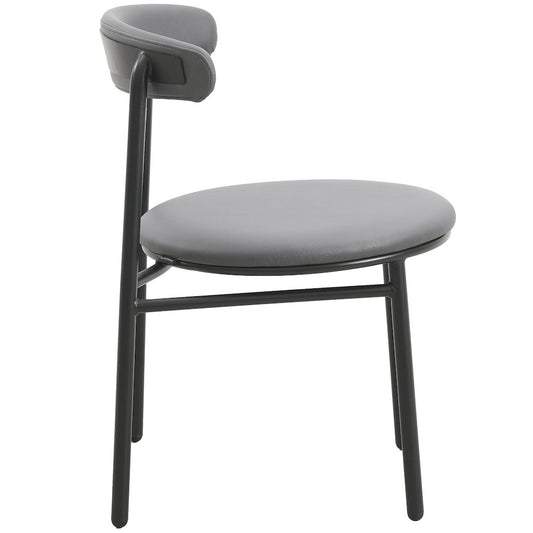 Lume Collection Modern Dining Chair in Charcoal Set of 4