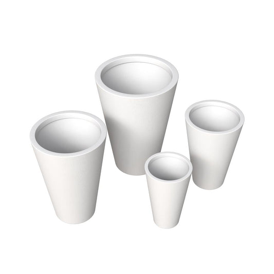 Pebble Planter Set White