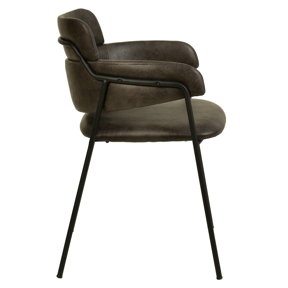 Axis Collection Modern Dining Chair in Charcoal - Set of 4