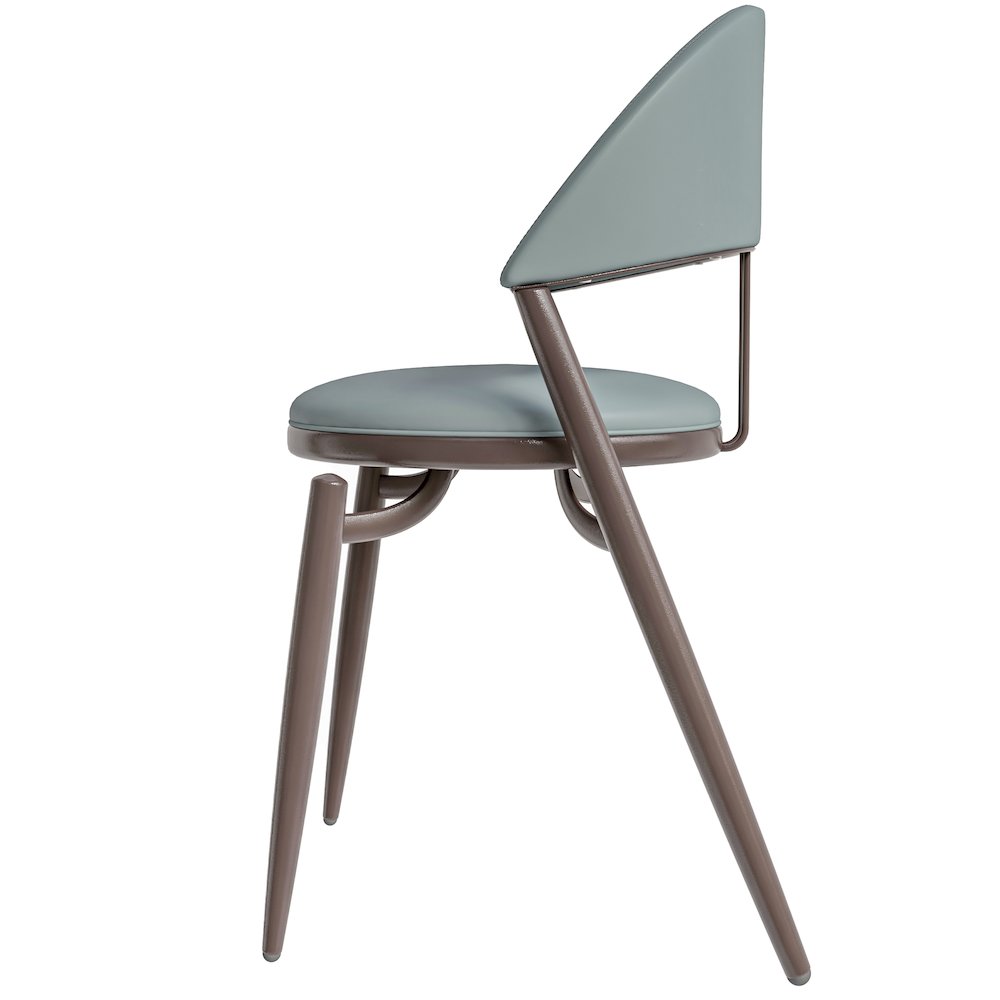 Venice Collection Modern Dining Chair In Black set of 4 in Light Grey