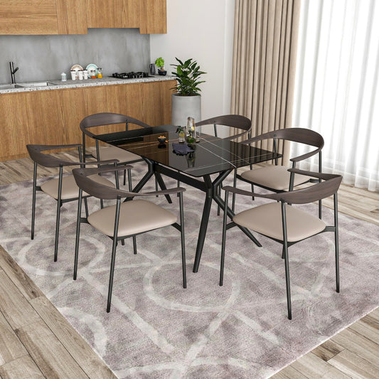 Kora Collection Modern Dining Chair in Taupe