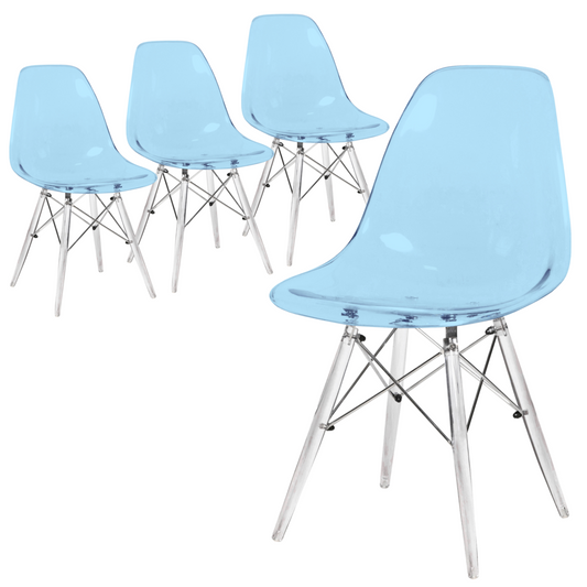 Dover Molded Side Chair with Acrylic Base