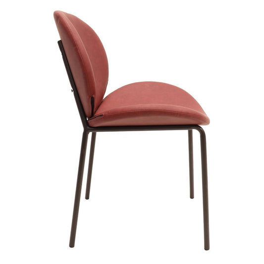Dining Side Chair with Upholstered Faux Leather Seat