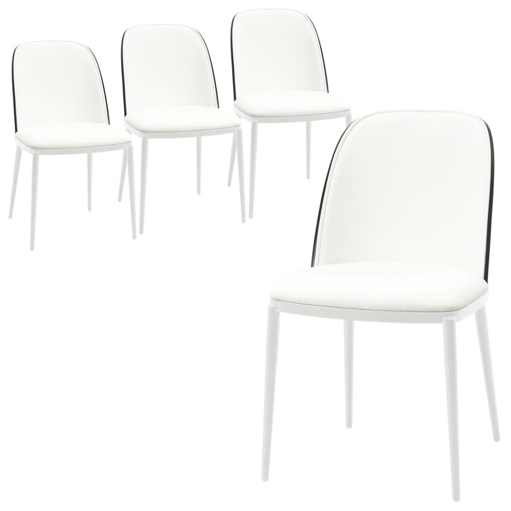 Dining Side Chair with Leather Seat