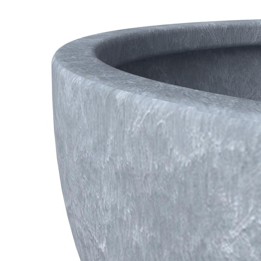 Iris Fiberstone Planter in Grey 9 Dia