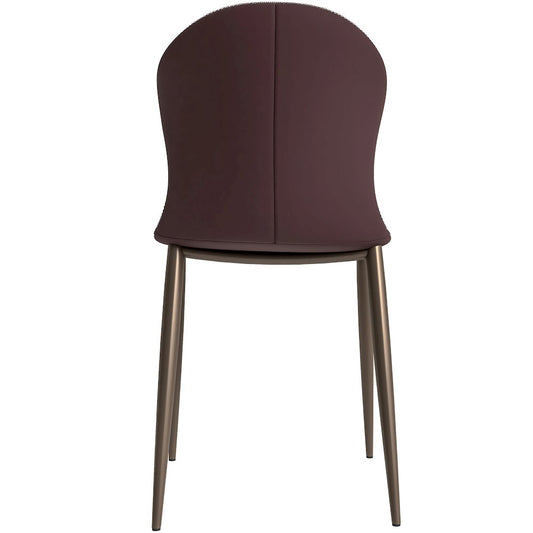 Mosaic Collection Modern Dining Chair in Plum Purple Fabric - Set of 4