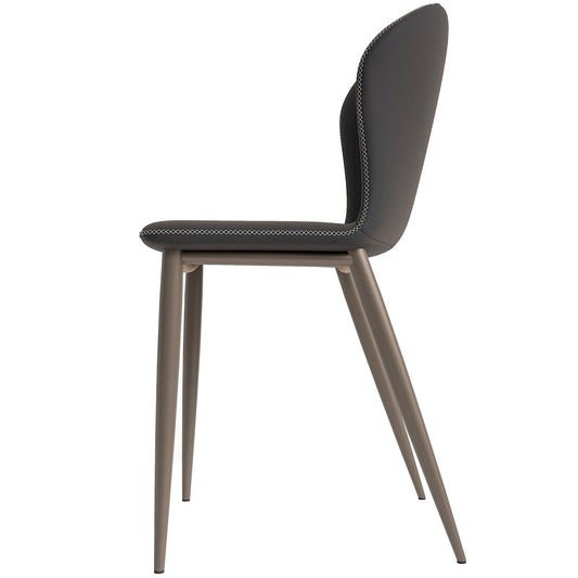 Mosaic Collection Modern Dining Chair in Charcoal Fabric