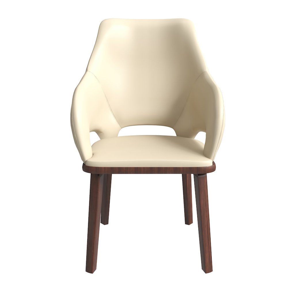 Vivara Collection Modern Dining Chair in Off White Set of 2