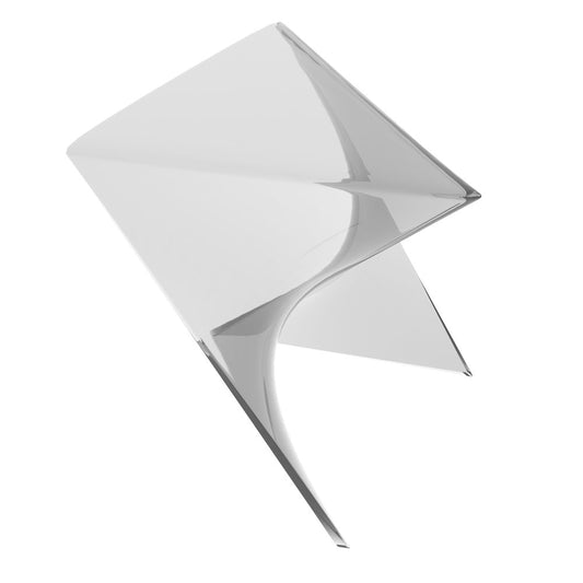 Randolph Modern Accent Side Table Indoor and Outdoor Use Clear