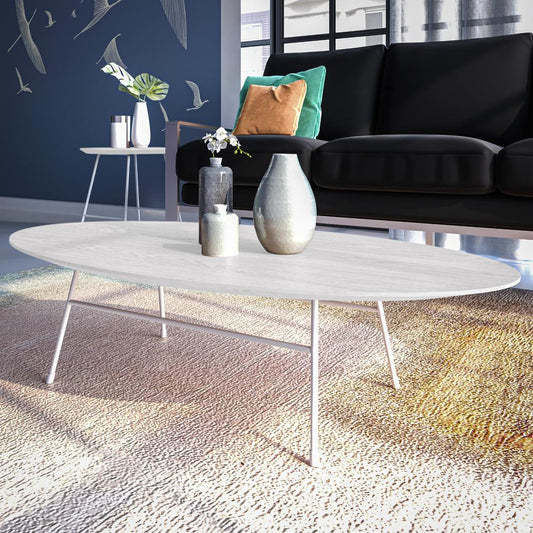 Rossmore Oval Coffee Table with Ash Veneer Top