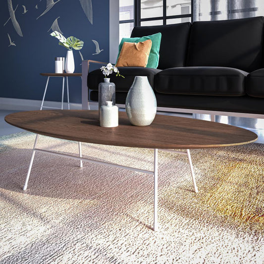 Rossmore Oval Coffee Table with Ash Veneer Top