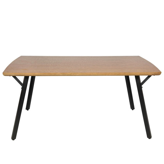 Ravenna Modern Rectangular Wood 63" Dining Table With Metal Y-Shaped Joint Legs