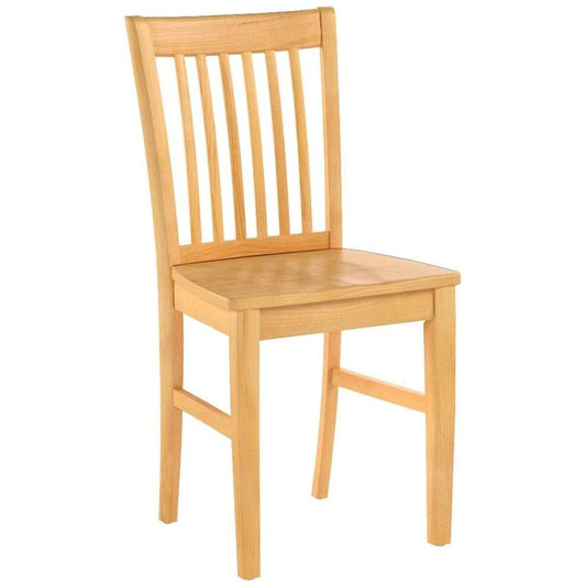 Norfolk Dining chair with Wood Seat -Oak Finish., Set of 2