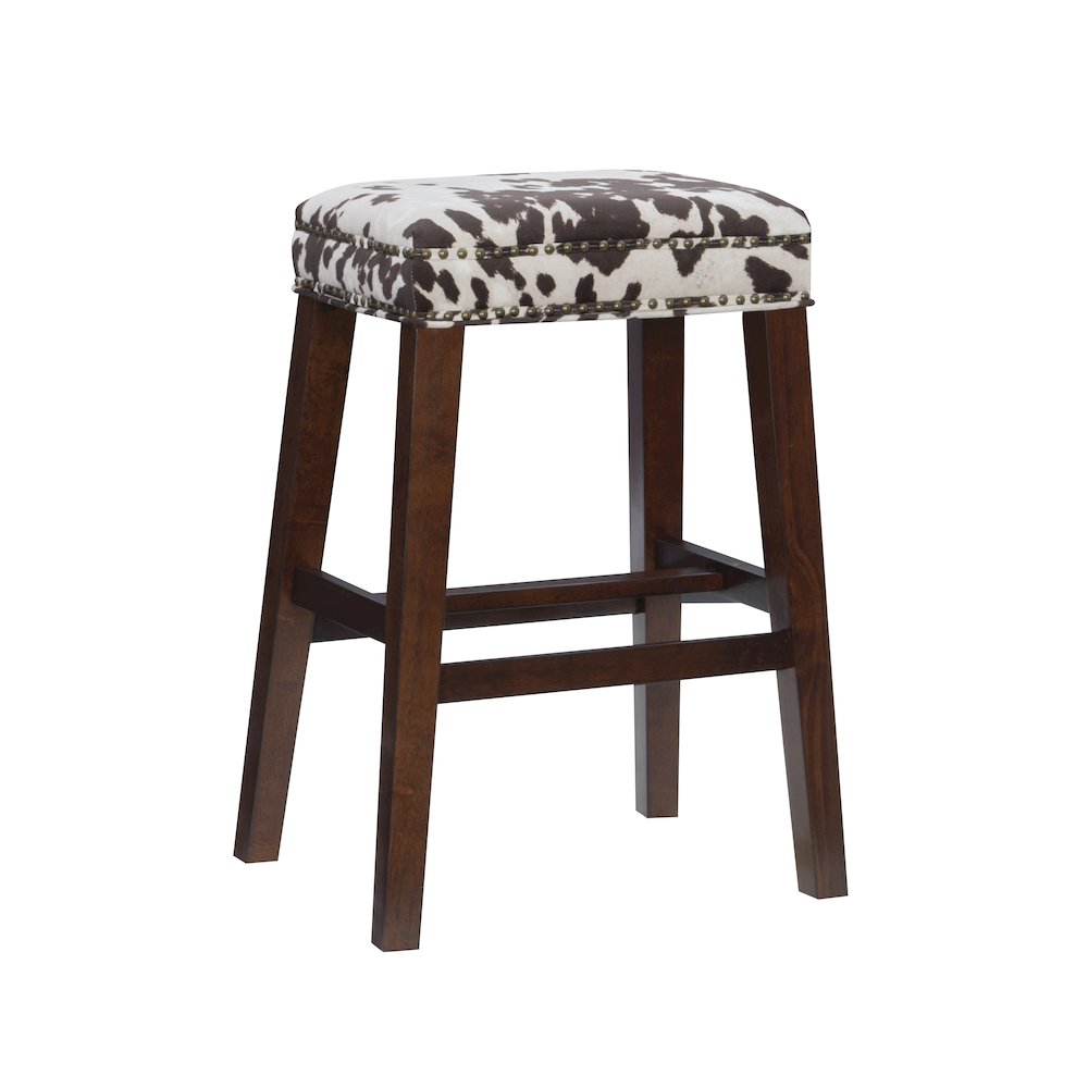Walt Brown Cow Print Bar Stool