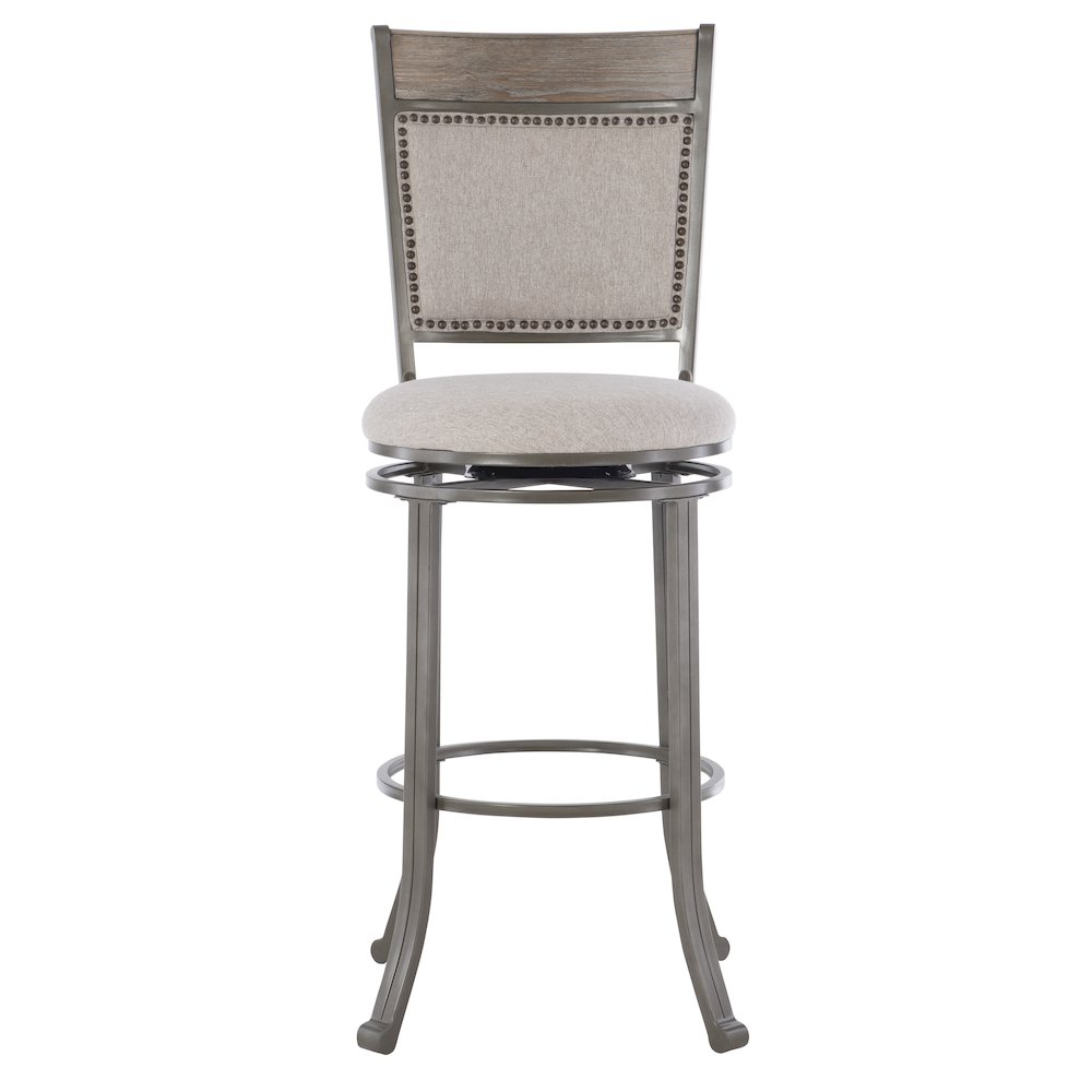 Franklin Swivel Barstool, Pewter