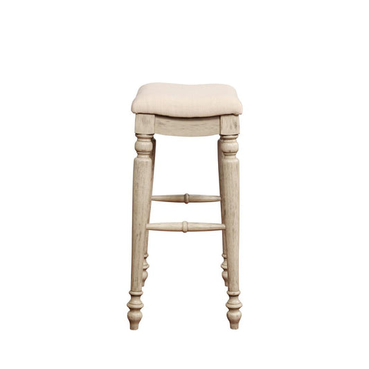 Marino White Wash Backless Bar Stool