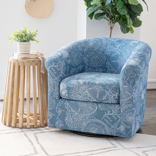 Bonnie Swivel Club Chair, Coastal
