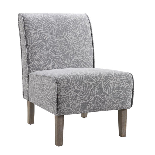 Lily Upholstered Slipper Chair, Stone