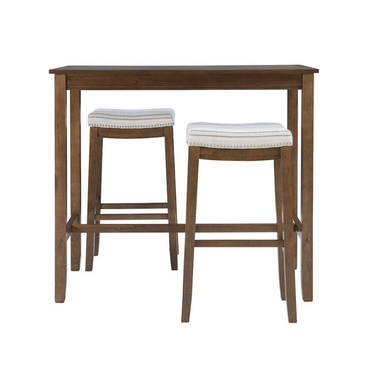 Clardige 3Pc Bar Set Rustic Stripe