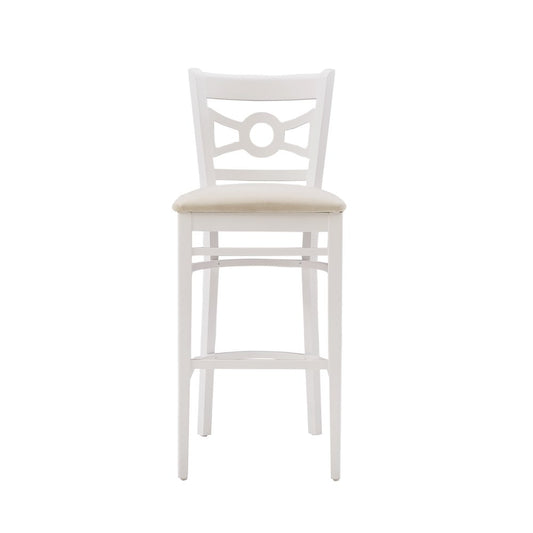 Teresa White Barstool W Uph Seat
