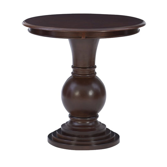 Espresso Round Accent Table
