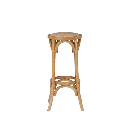 Rae Rattan Seat Backless Bar Stool