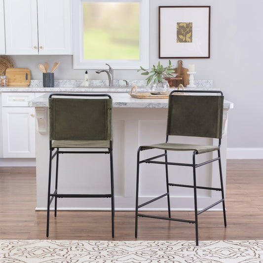 Wharton Counter Stool Green