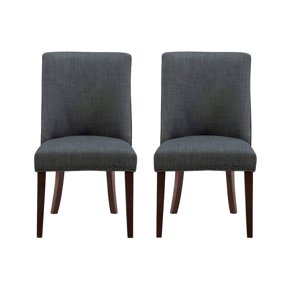 Adler Dining Chair Espresso Grey Set of Two