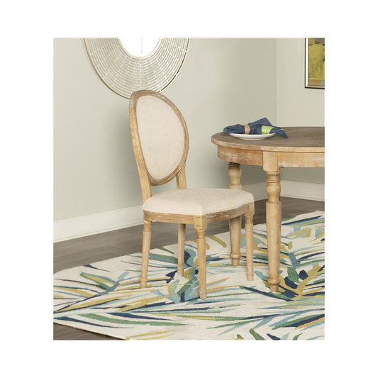 Avalon Linen Oval Back Chair Set Of Two