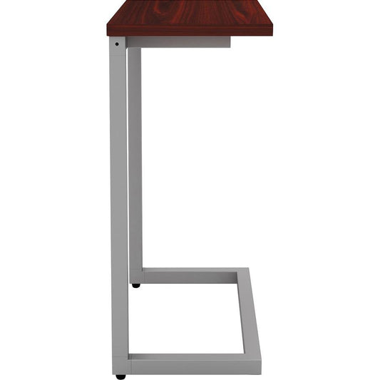 Lorell Quintessence Collection Cantilever Table - Mahogany Rectangle Top - Cantilever Base - 9.90" Table Top Length x 17.40" Table Top Width - 26.50" Height - 1 Each