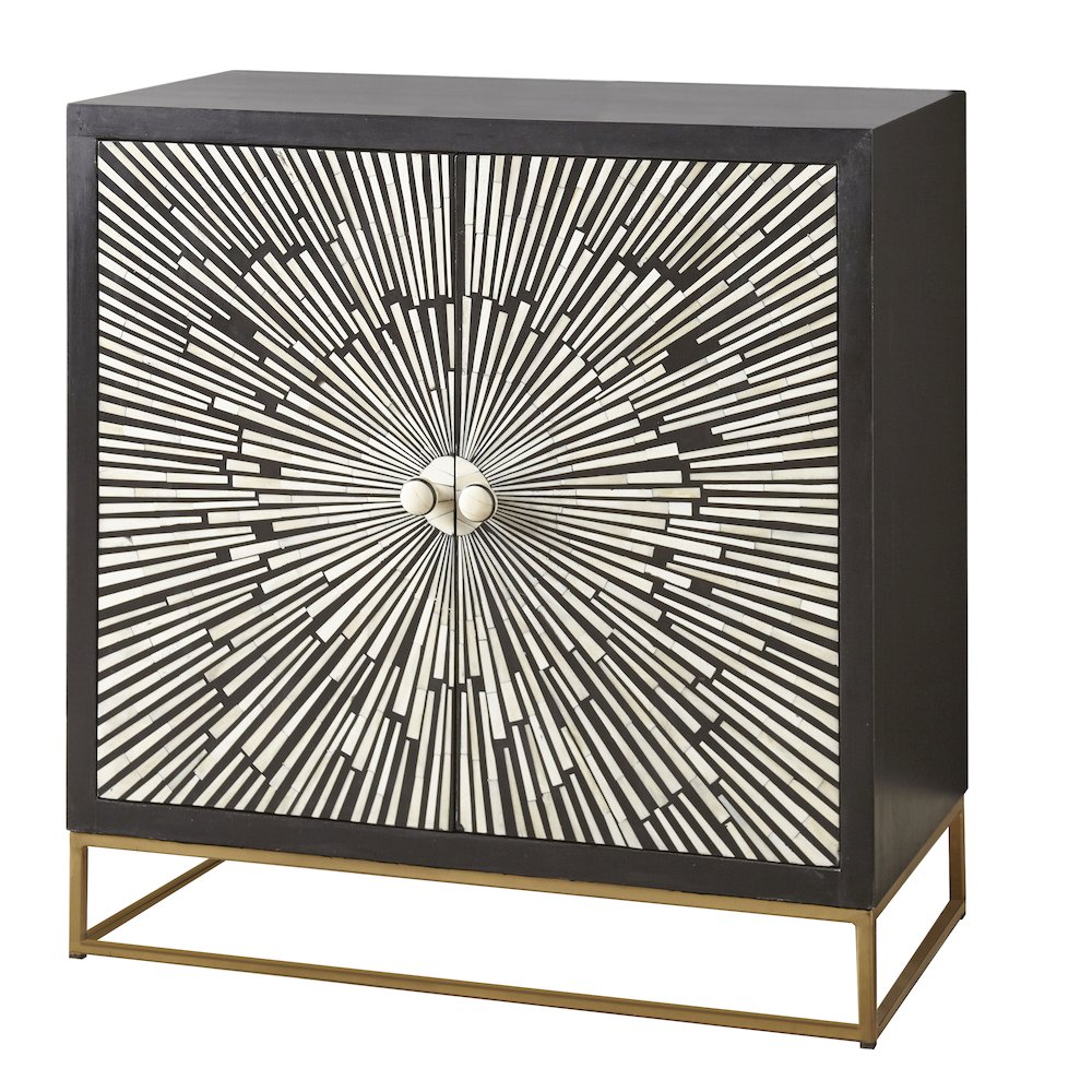 Amika 2 Door Sunburst Accent Cabinet