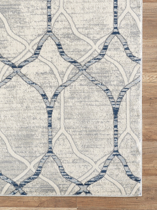 Geometric Trellis Ivory and Grey