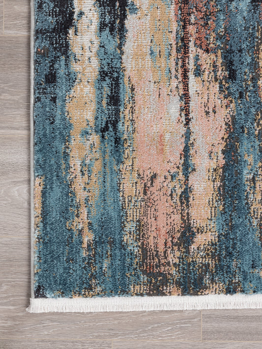 Abstract Painting Teal Black