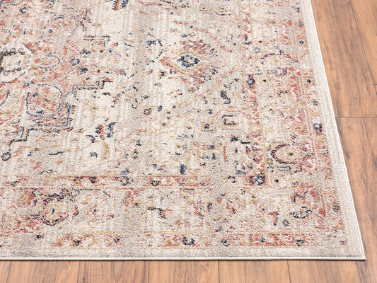 Beige Traditional Medallion