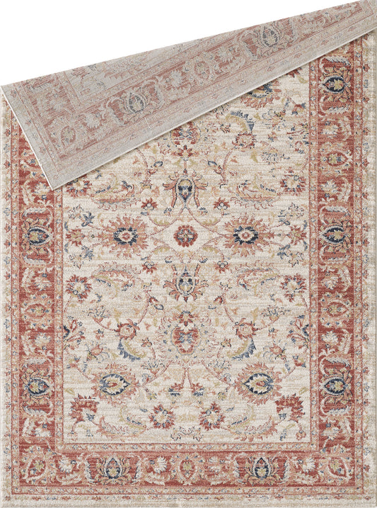 Beige Red Traditional