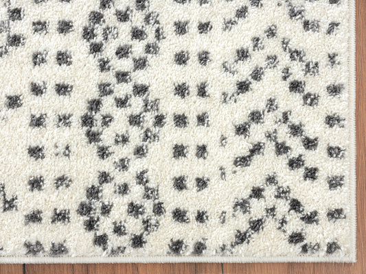 Ivory Grey Diamond Trellis