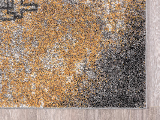 Grey Yellow Abstract Art