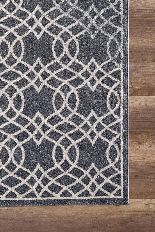 Grey Overlap Trellis Modern