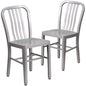 2 Pk. Silver Metal Indoor-Outdoor Chair