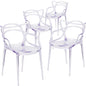 4 Pk. Nesting Series Transparent Stacking Side Chair