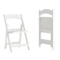 Folding Chair - White Resin - 2 Pack 800LB Weight Capacity