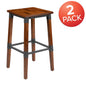 Set of 2 Commercial Grade Industrial Style Backless Dining Barstools