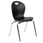 Advantage Titan Black Student Stack School Chair - 18-inch