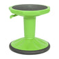 Adjustable Height Kids Active Stool with Bottom in Green, 14" - 18" Seat Height
